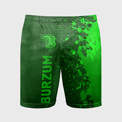 Мужские спортивные шорты Burzum - green gradient по-вертикали