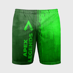 Мужские спортивные шорты Apex Legends - green gradient по-вертикали