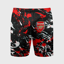 Шорты спортивные мужские Arsenal краски текстура, цвет: 3D-принт