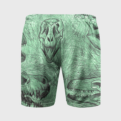 Мужские спортивные шорты Черепа динозавров - эскиз / 3D-принт – фото 2