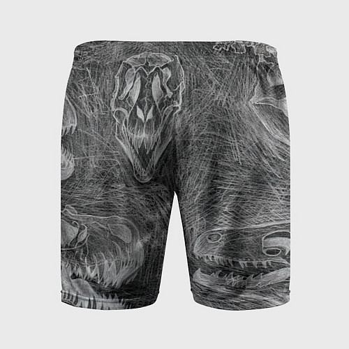 Мужские спортивные шорты Черепа динозавров - эскиз / 3D-принт – фото 2