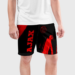 Шорты спортивные мужские Ajax - red gradient вертикально, цвет: 3D-принт — фото 2
