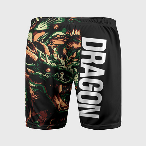 Мужские спортивные шорты Татуировка дракона ирезуми / 3D-принт – фото 2
