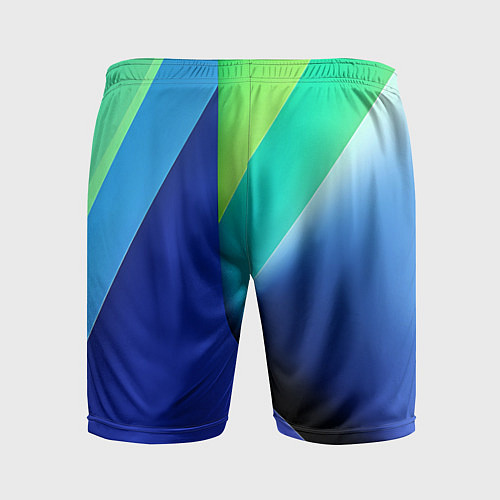 Мужские спортивные шорты Color blue green / 3D-принт – фото 2