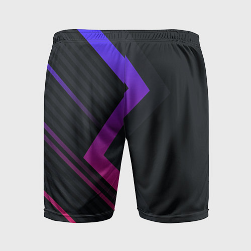 Мужские спортивные шорты Color black line / 3D-принт – фото 2