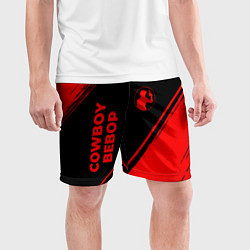 Шорты спортивные мужские Cowboy Bebop - red gradient вертикально, цвет: 3D-принт — фото 2