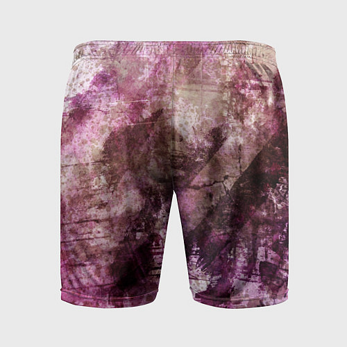 Мужские спортивные шорты Абстракция - dark trash atom with violet / 3D-принт – фото 2