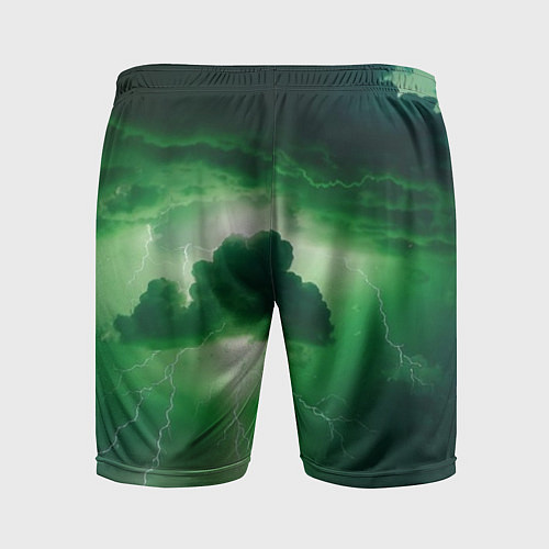 Мужские спортивные шорты Зелёный гром / 3D-принт – фото 2