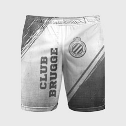 Мужские спортивные шорты Club Brugge - white gradient вертикально