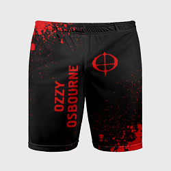 Шорты спортивные мужские Ozzy Osbourne - red gradient вертикально, цвет: 3D-принт
