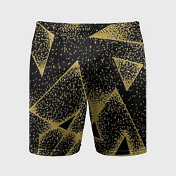 Шорты спортивные мужские Triangle yellow with dots, цвет: 3D-принт