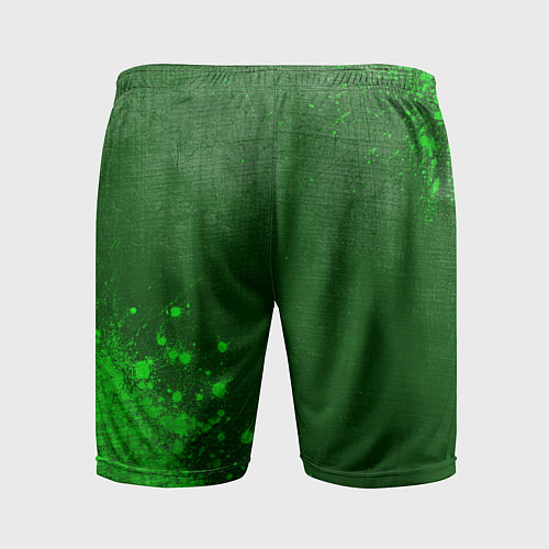 Мужские спортивные шорты Fall Out Boy - green gradient вертикально / 3D-принт – фото 2