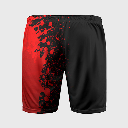 Мужские спортивные шорты Barcelona - red gradient по-вертикали / 3D-принт – фото 2