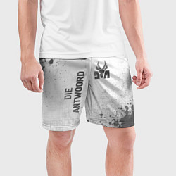 Шорты спортивные мужские Die Antwoord - white gradient вертикально, цвет: 3D-принт — фото 2