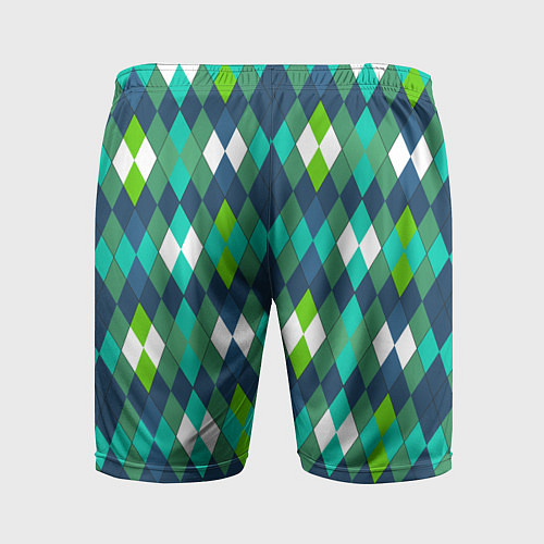 Мужские спортивные шорты Разноцветные ромбы геометрия / 3D-принт – фото 2