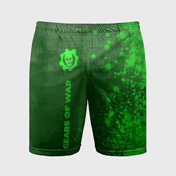 Шорты спортивные мужские Gears of War - green gradient по-вертикали, цвет: 3D-принт