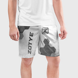 Шорты спортивные мужские Zotye - white gradient вертикально, цвет: 3D-принт — фото 2