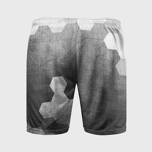 Мужские спортивные шорты Fiat - grey gradient вертикально / 3D-принт – фото 2