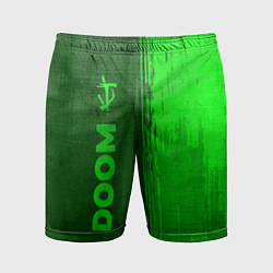 Мужские спортивные шорты Doom - green gradient по-вертикали