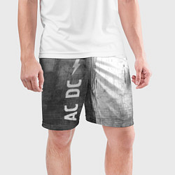 Шорты спортивные мужские AC DC - grey gradient по-вертикали, цвет: 3D-принт — фото 2