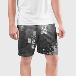 Шорты спортивные мужские Die Antwoord - grey gradient вертикально, цвет: 3D-принт — фото 2