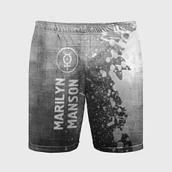 Мужские спортивные шорты Marilyn Manson - grey gradient по-вертикали