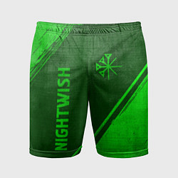 Мужские спортивные шорты Nightwish - green gradient вертикально