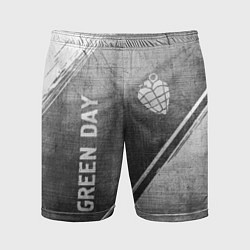Шорты спортивные мужские Green Day - grey gradient вертикально, цвет: 3D-принт