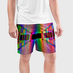 Шорты спортивные мужские Неоновая галерея, цвет: 3D-принт — фото 2