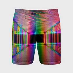 Шорты спортивные мужские Неоновая галерея, цвет: 3D-принт