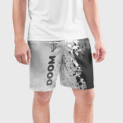 Шорты спортивные мужские Doom - white gradient по-вертикали, цвет: 3D-принт — фото 2