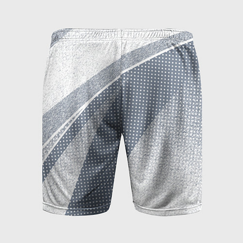 Мужские спортивные шорты Светлый серо-голубой текстурированный с полосой / 3D-принт – фото 2