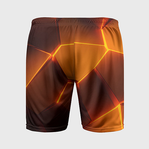Мужские спортивные шорты Оранжевые объемные пластины / 3D-принт – фото 2