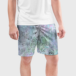 Шорты спортивные мужские Скетч японские дорамы, цвет: 3D-принт — фото 2