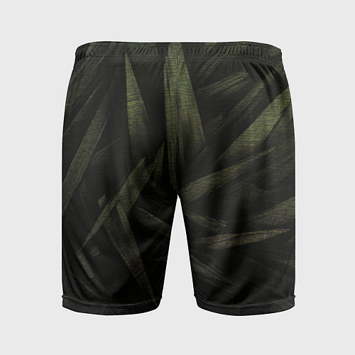Мужские спортивные шорты Абстракция - green triangles / 3D-принт – фото 2