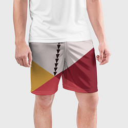 Шорты спортивные мужские Колор-блок фруктовый чиа пудинг, цвет: 3D-принт — фото 2