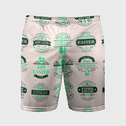 Шорты спортивные мужские Easter turquoise, цвет: 3D-принт