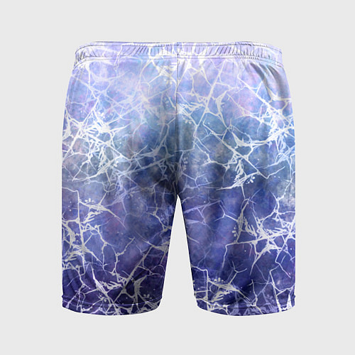 Мужские спортивные шорты Абстракция - white web on blue background / 3D-принт – фото 2