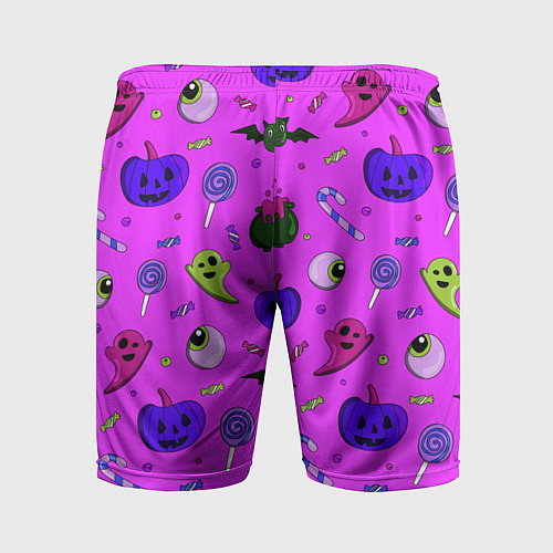 Мужские спортивные шорты Halloween pink / 3D-принт – фото 2