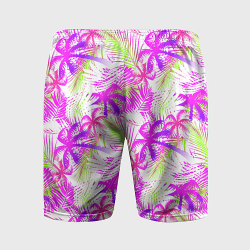 Мужские спортивные шорты Palm tree pink / 3D-принт – фото 2