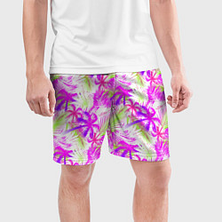 Шорты спортивные мужские Palm tree pink, цвет: 3D-принт — фото 2