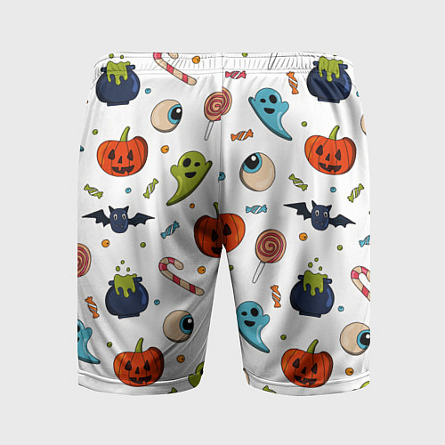 Мужские спортивные шорты Halloween pumpkin show / 3D-принт – фото 2