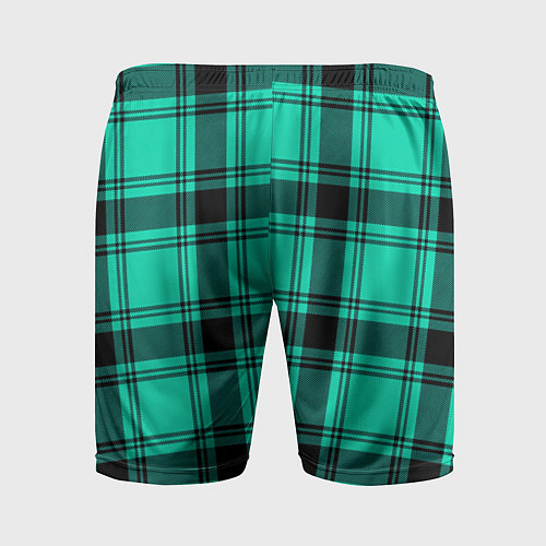 Мужские спортивные шорты Checkered turquoise / 3D-принт – фото 2