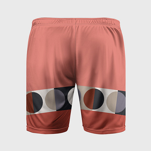 Мужские спортивные шорты Луна Малевича розовый томат / 3D-принт – фото 2