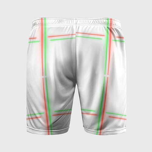 Мужские спортивные шорты Neon light green red / 3D-принт – фото 2