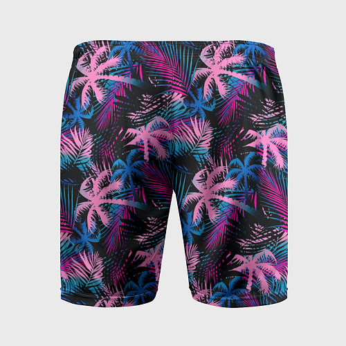 Мужские спортивные шорты Palm pink blue pink / 3D-принт – фото 2