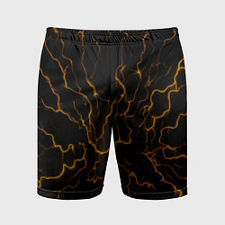Шорты спортивные мужские Разряды электричества текстура, цвет: 3D-принт