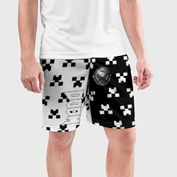 Шорты спортивные мужские Doom x minecraft pattern, цвет: 3D-принт — фото 2