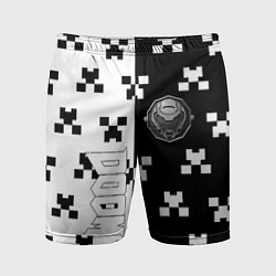 Шорты спортивные мужские Doom x minecraft pattern, цвет: 3D-принт