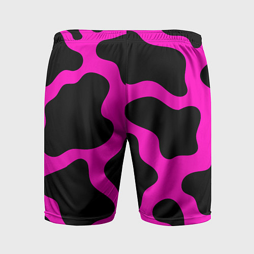 Мужские спортивные шорты Розовая коровья расцветка / 3D-принт – фото 2